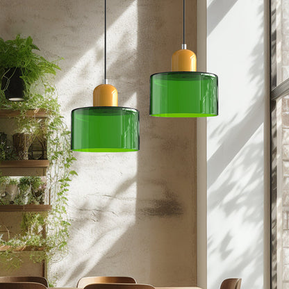 Gelly – Lampe Suspendue en Verre Rond dans le Style Cream Wind