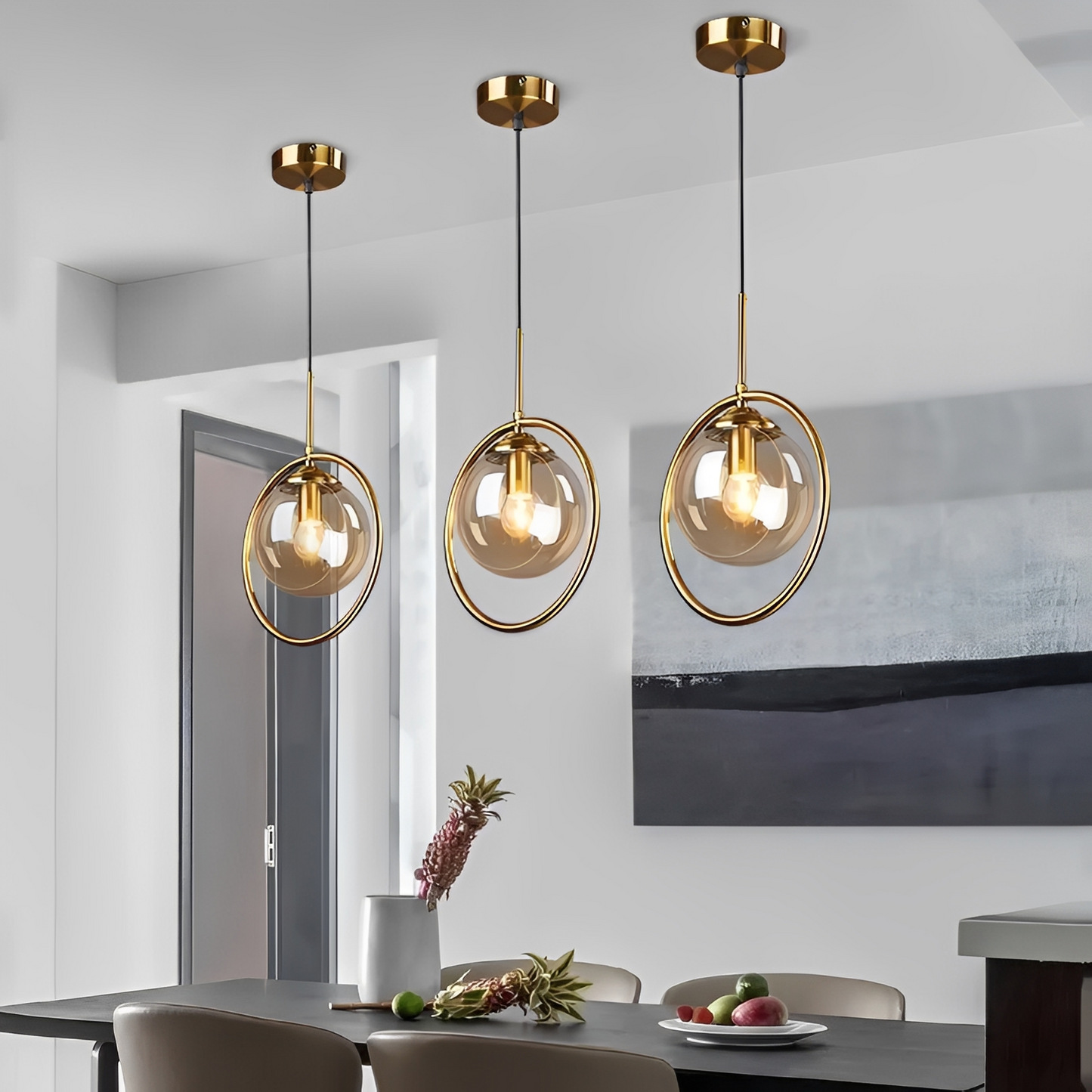 Elvara – Suspension en verre avec lumière unique