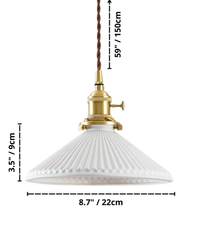 Glisten - Suspension en céramique blanche