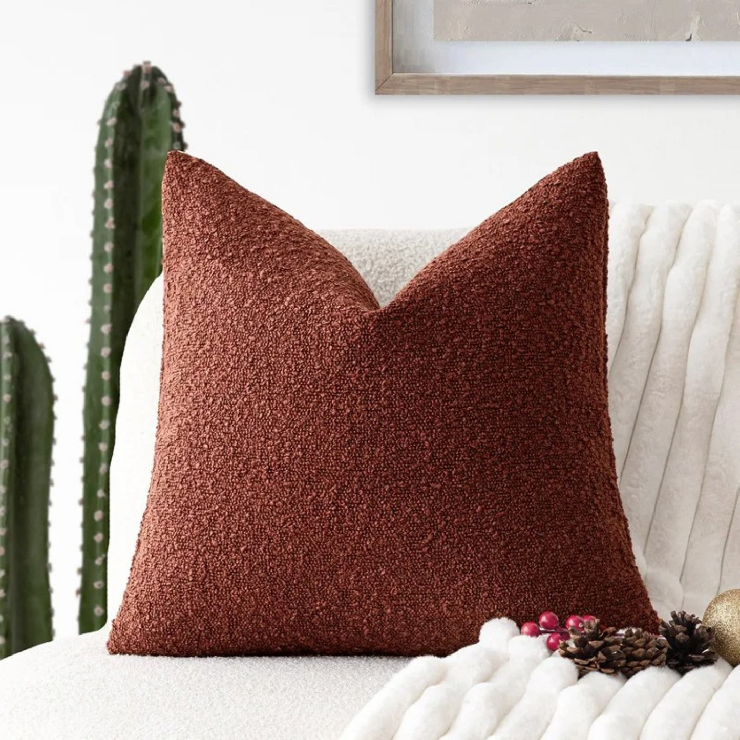 Mira – Douces Housses de Coussin Bouclé