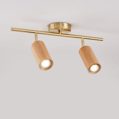 Fabian – Lampe de Plafond Ronde en Bois