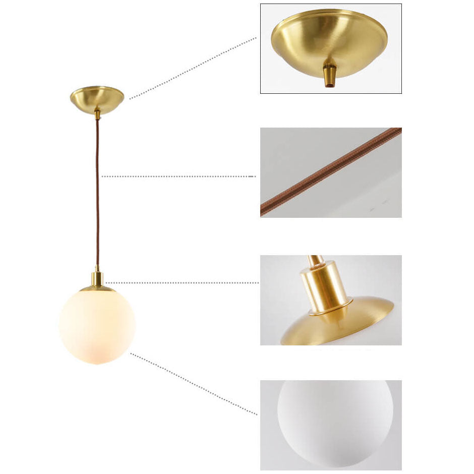 Toshi – Lustre en verre nordique en forme de sphère