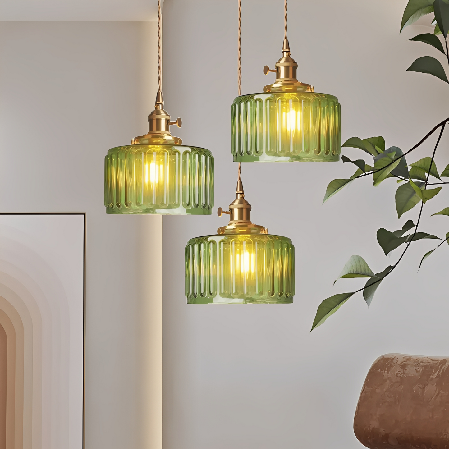 Miriam – Lustre créatif en laiton et verre