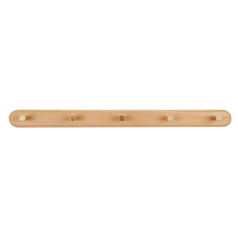 Brunn – Porte-manteau mural en bois massif & laiton