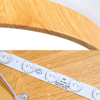 Lian – Plafonnier LED en aspect bois