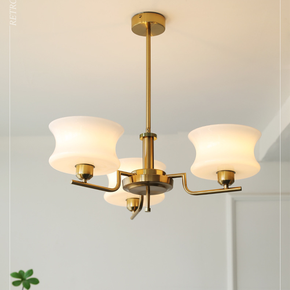Belue – Lustre moderne en laiton et en verre