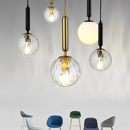 Sean – Moderne Noire et Dorée Suspension