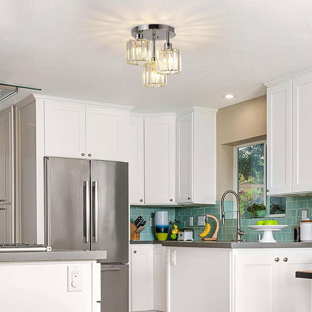Malia – Lampe de Plafond LED Décorée de Cristal