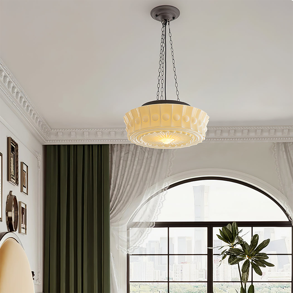 Elora – Suspension blanche style vintage