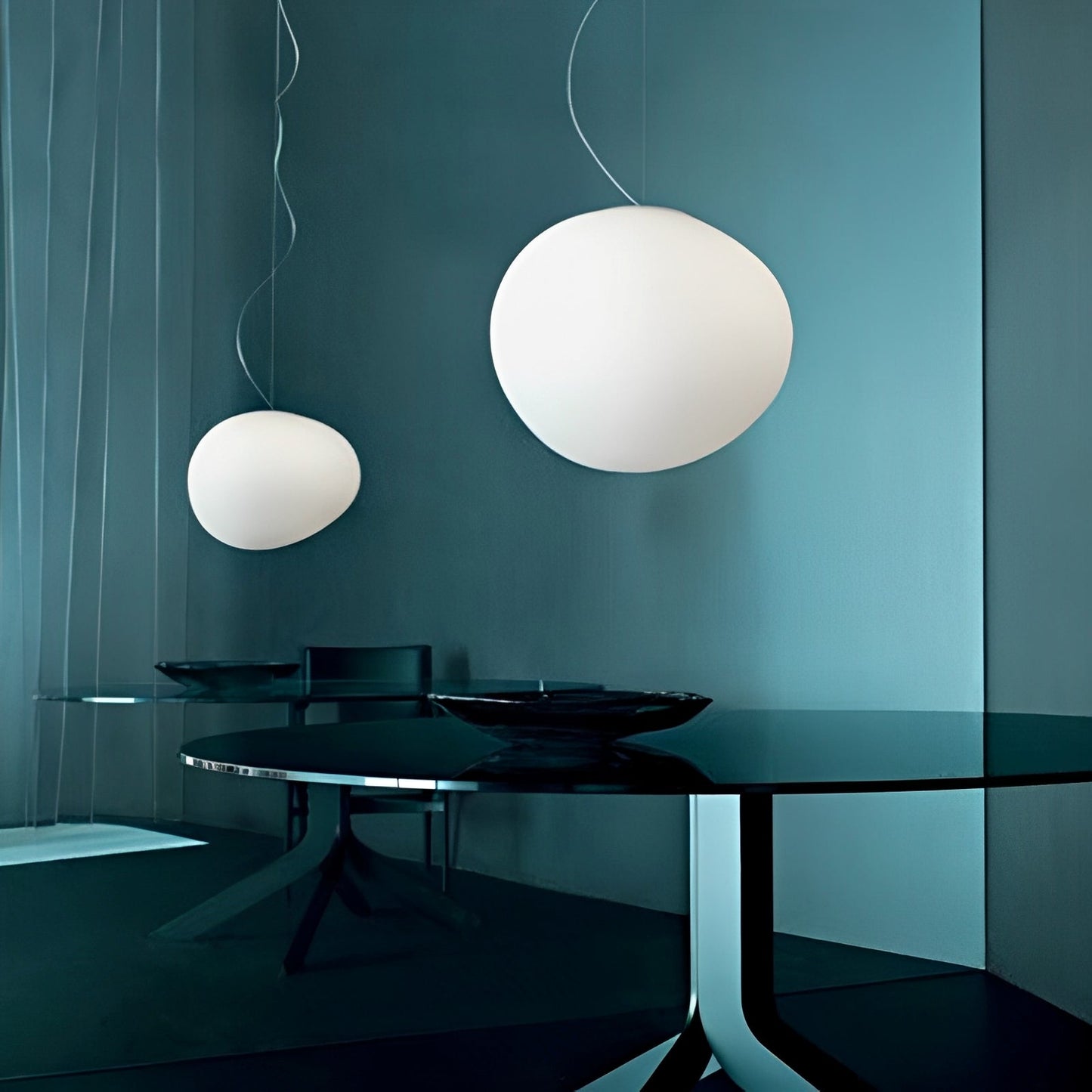 Olivia – Suspension en verre effet galet