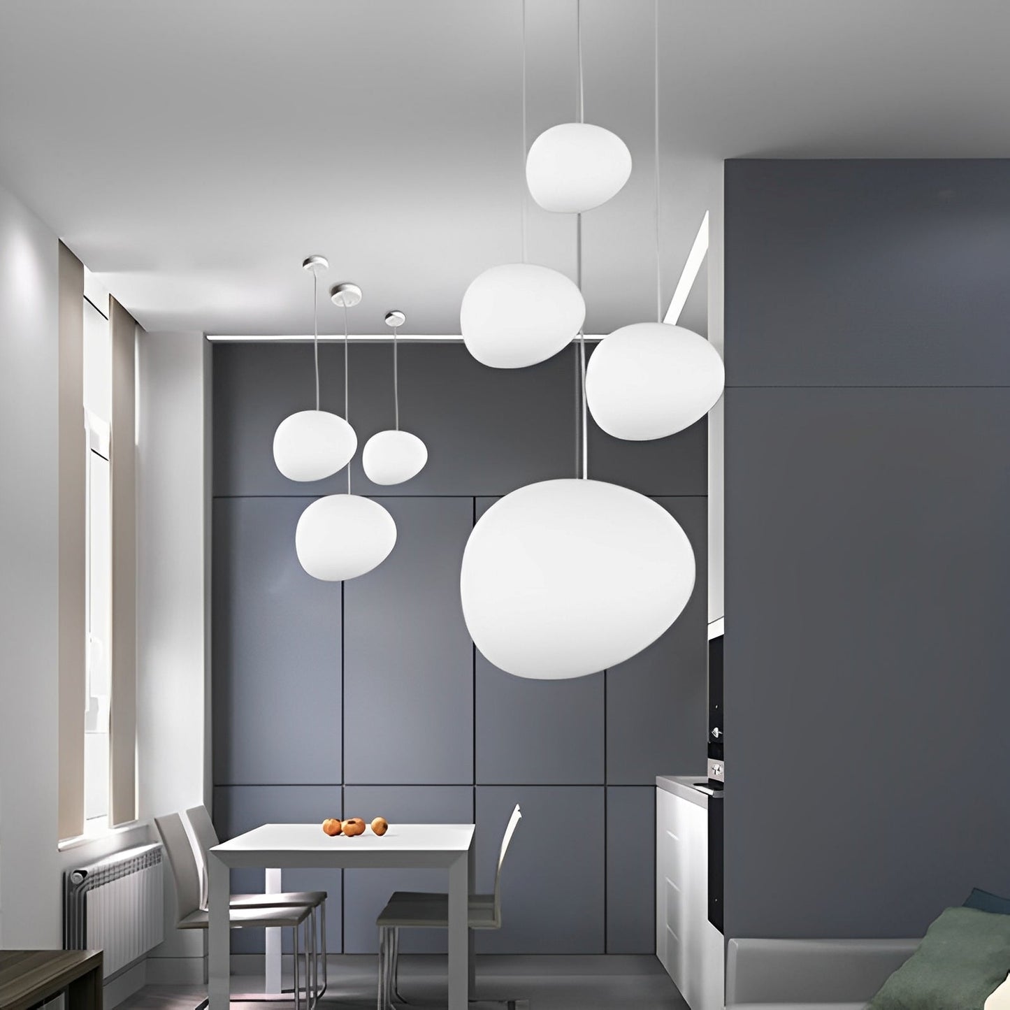 Olivia – Suspension en verre effet galet