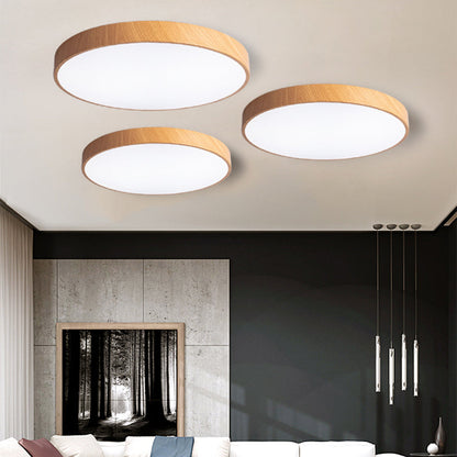 Lian – Plafonnier LED en aspect bois
