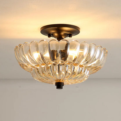 Remi – Plafonnier en Verre Ambré Vintage