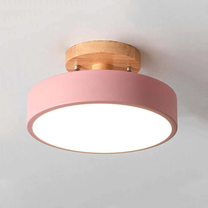 BoisLumineux – Plafonnier moderne en bois avec lumière LED intégrée