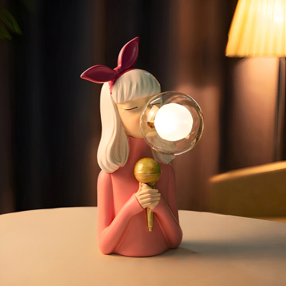 Mavie – Lampe de Table Fille Bulle Nordique