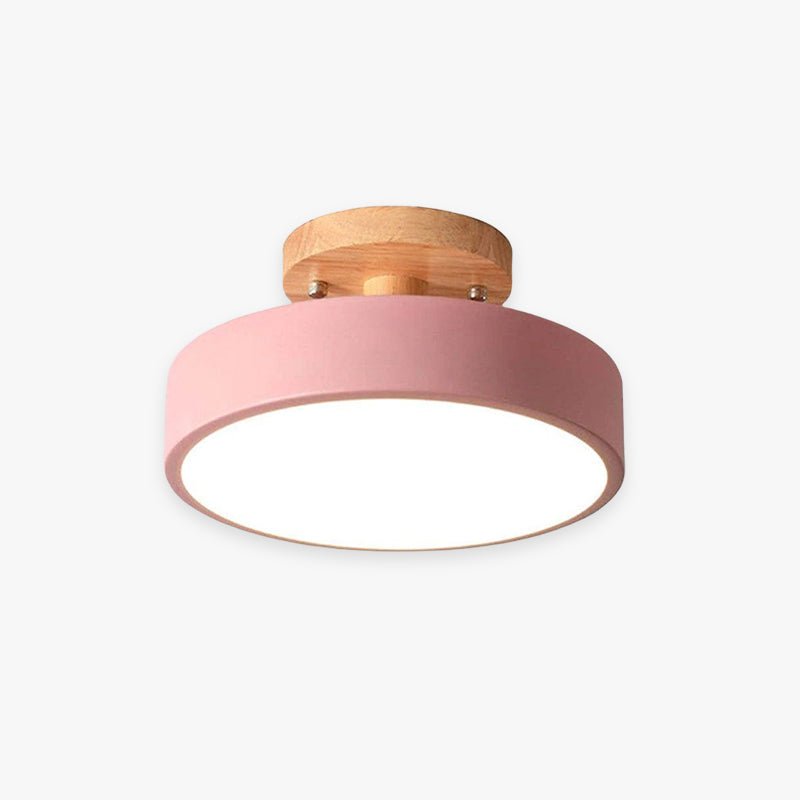 BoisLumineux – Plafonnier moderne en bois avec lumière LED intégrée