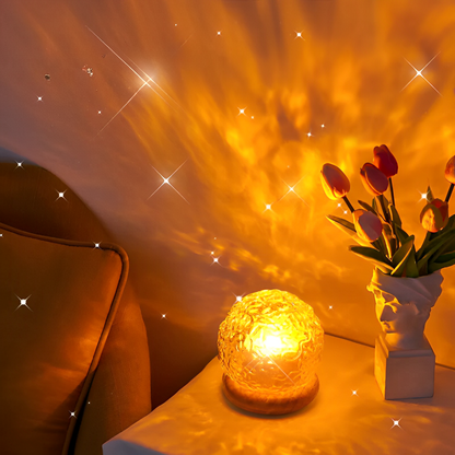 Aurelia – Lampe de projection LED avec effet de vagues d'eau