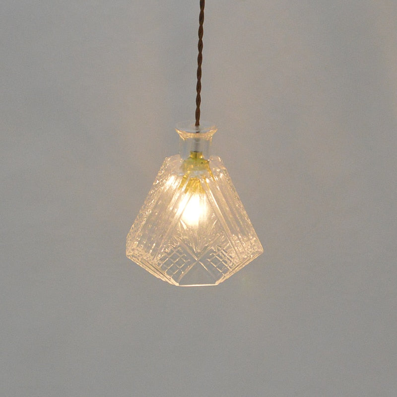 Elva – Lampe LED moderne en bouteille de verre
