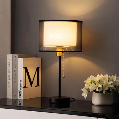 Elio – Lampe de chevet rétro avec interrupteur à tirette