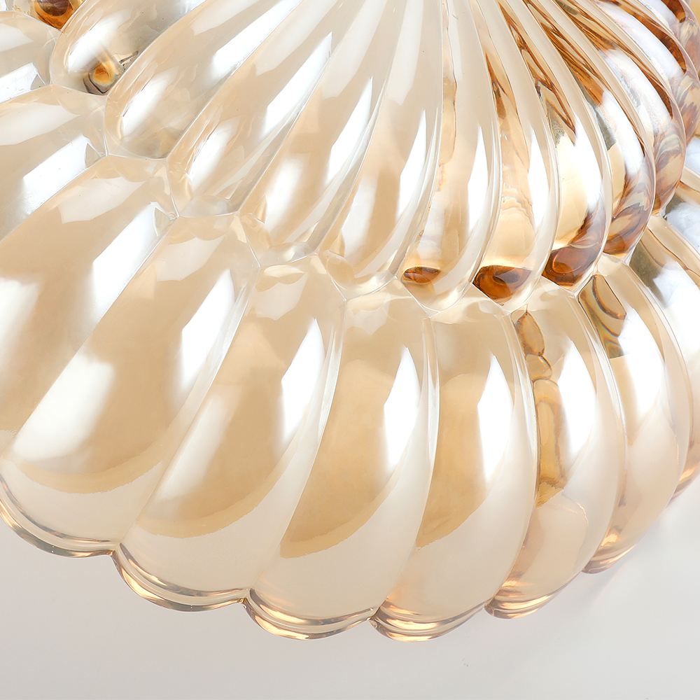 Remi – Plafonnier en Verre Ambré Vintage