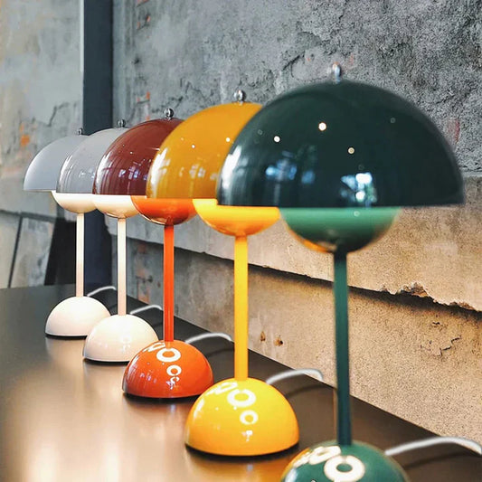 Lampe de bureau à dôme coloré - Style nordique moderne