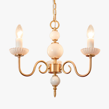 Alaric – Lustre rétro américain en verre crème