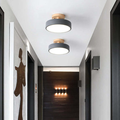 BoisLumineux – Plafonnier moderne en bois avec lumière LED intégrée
