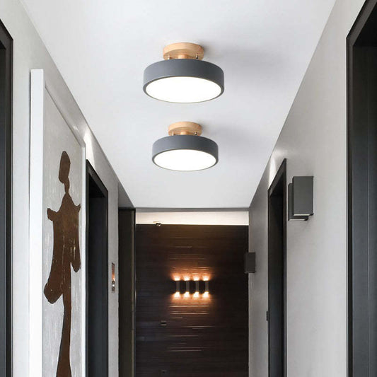 BoisLumineux – Plafonnier moderne en bois avec lumière LED intégrée