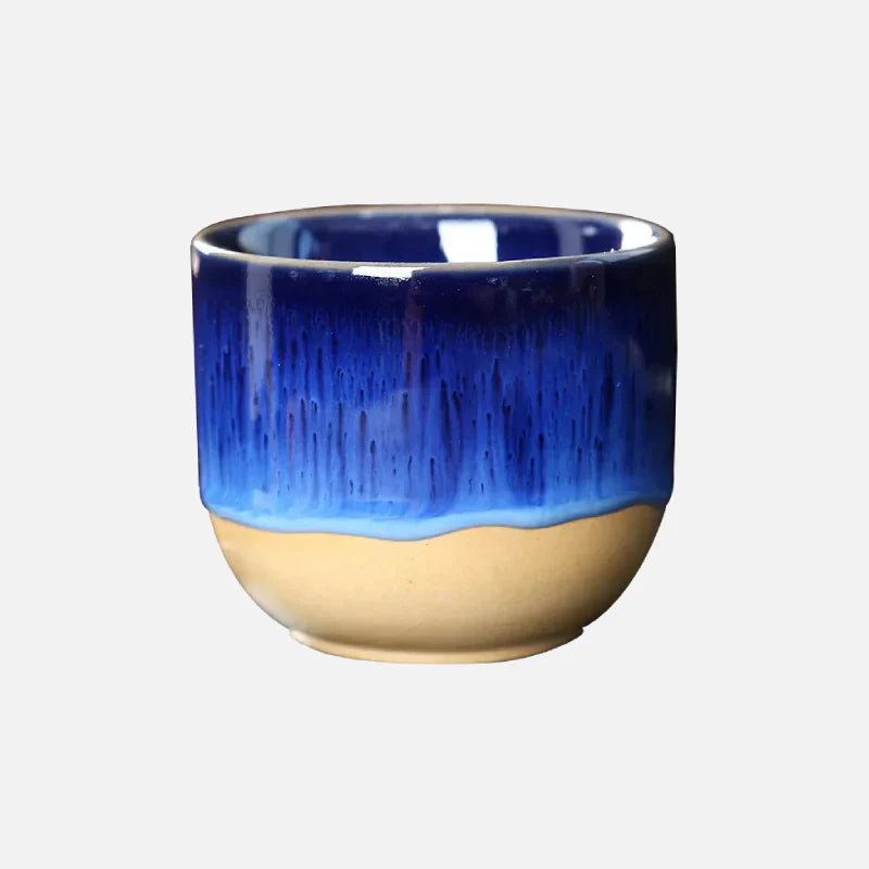 Tasse en céramique à glaçure arc-en-ciel – Pour des matins hauts en couleur
