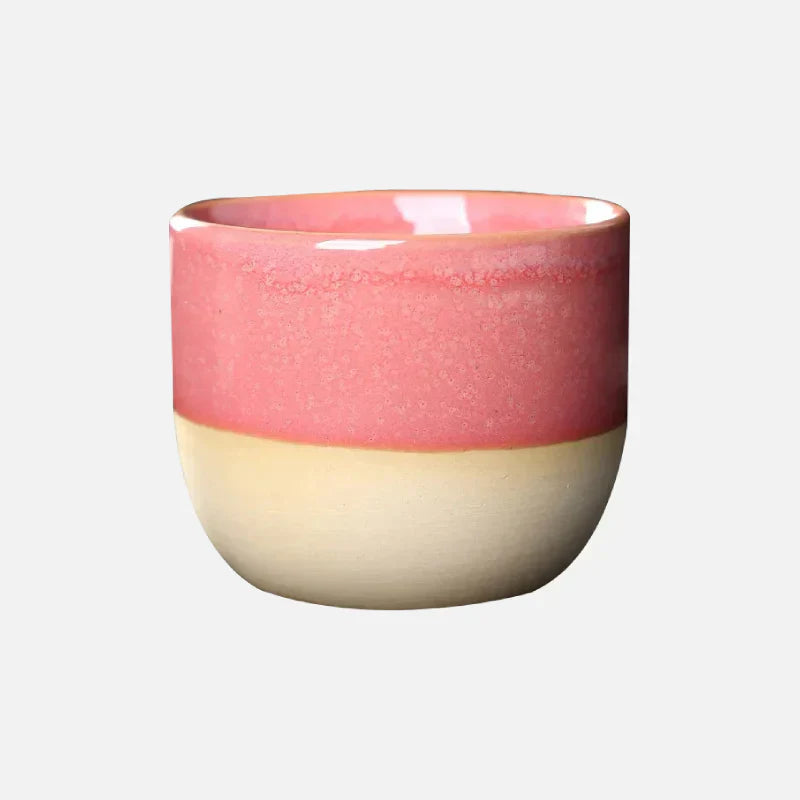 Tasse en céramique à glaçure arc-en-ciel – Pour des matins hauts en couleur