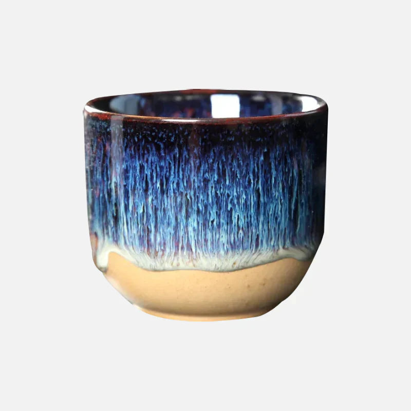 Tasse en céramique à glaçure arc-en-ciel – Pour des matins hauts en couleur