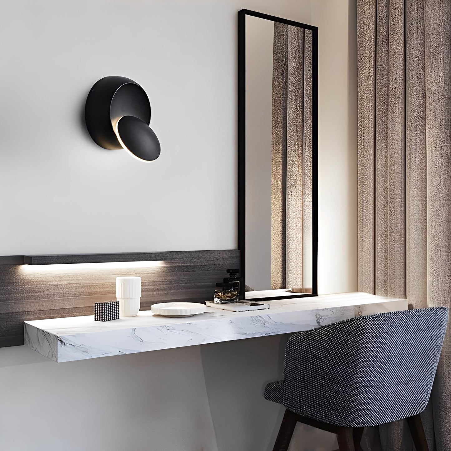 Luna – Applique Murale Éclipse Lunaire Rotative