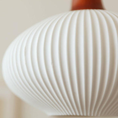 Haru – Lampe Suspendue en Bois et Céramique Rustique