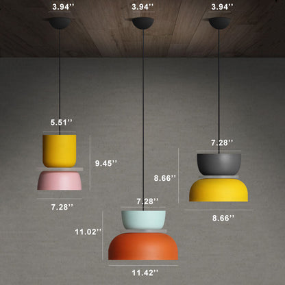 Lampe suspendue LED moderne et colorée
