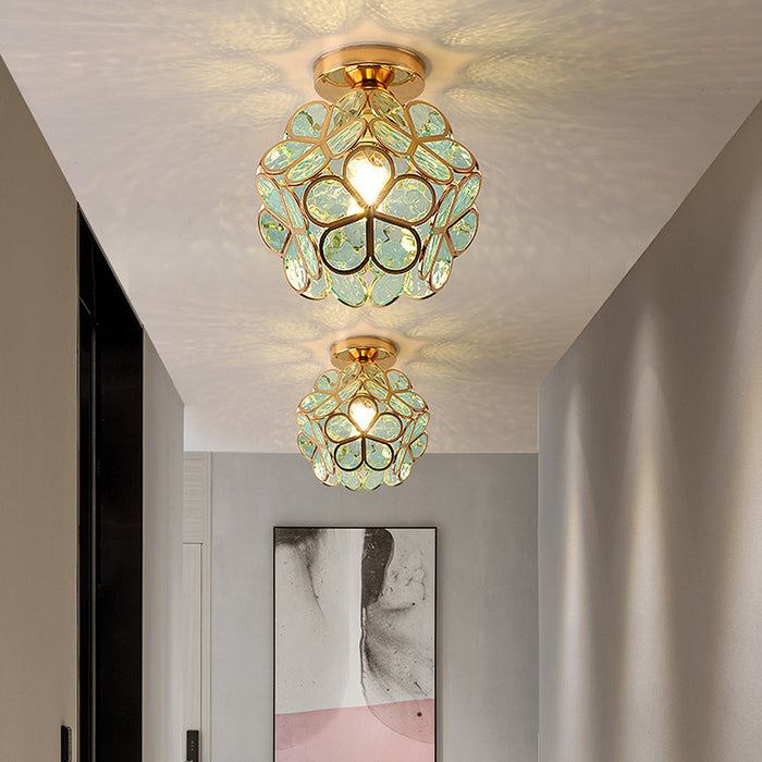 Fleurs – Lampe de plafond moderne en verre