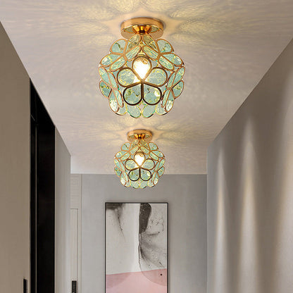 Fleurs – Lampe de plafond moderne en verre