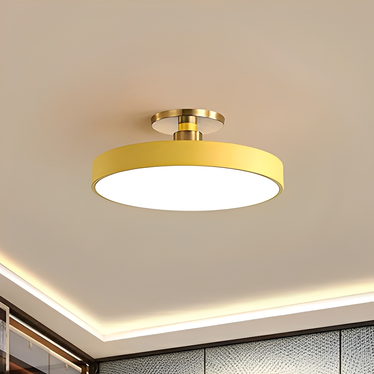 Cess – Lampe Plafonnier Anneau en Acrylique Moderne