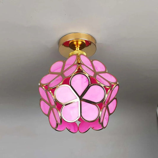 Fleurs – Lampe de plafond moderne en verre
