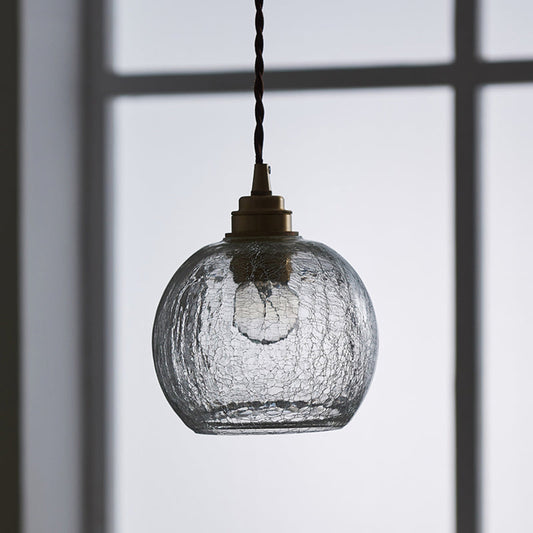 Rhea – Suspension boule de verre en cuivre