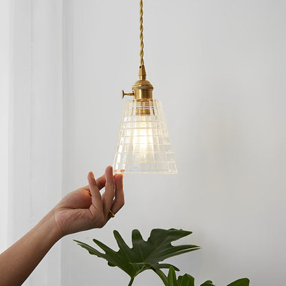 Odessa – Suspension antique en verre clair
