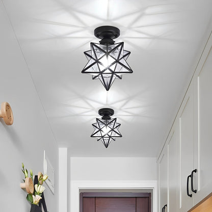 Zack – Lustre de plafond rétro étoile en fer