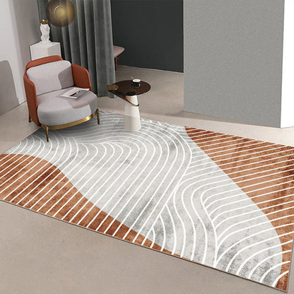 Nori – Tapis Rond avec Motif Rayures