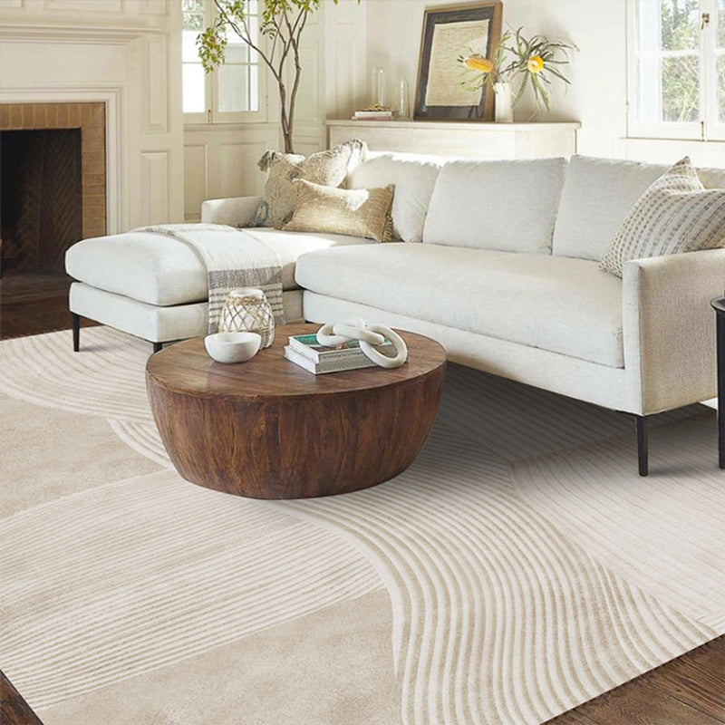 Nori – Tapis Rond avec Motif Rayures