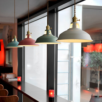 Mella – Suspension industrielle design macaron en métal
