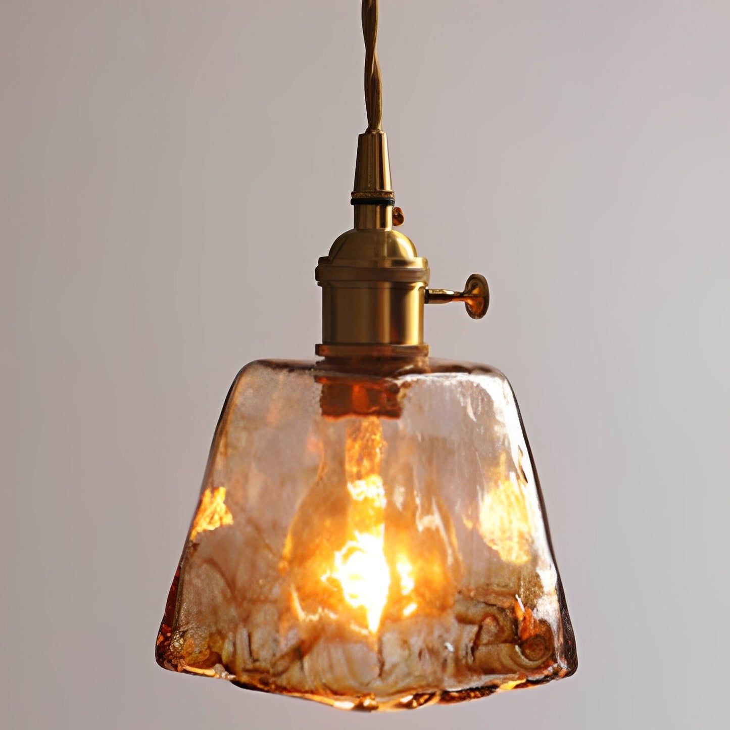 Claribel – Suspension vintage avec verre d'albâtre