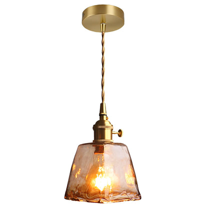 Claribel – Suspension vintage avec verre d'albâtre
