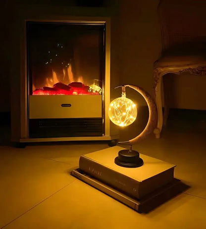 LuneMagie – Lampe LED en forme de lune avec éclat féerique