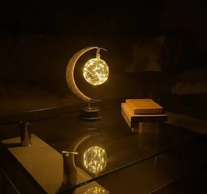LuneMagie – Lampe LED en forme de lune avec éclat féerique