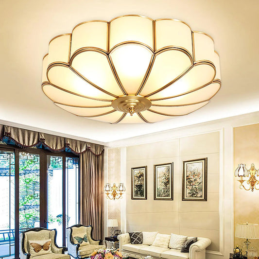 Nella – Lampe de plafond LED simple en cuivre
