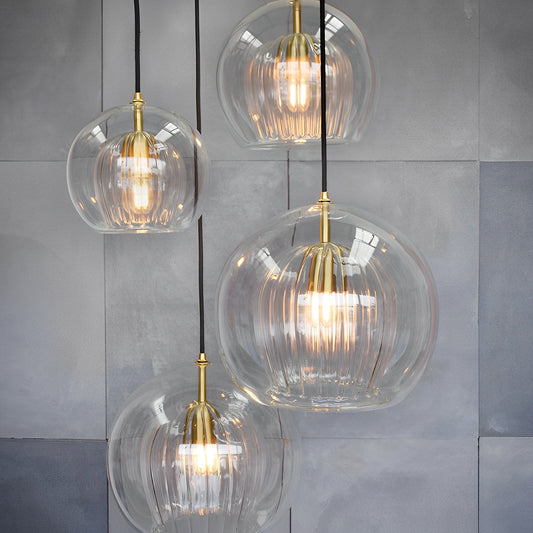Faye – Suspension moderne en verre pour escalier